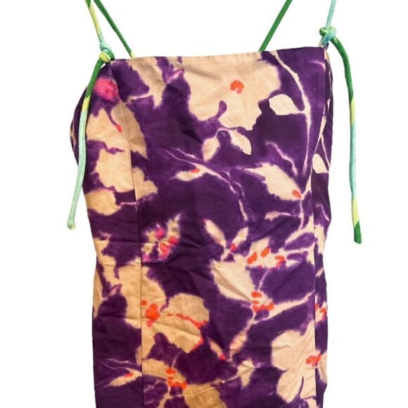 ZARA Floral Linen Blend Dress NWT - Picture 3 of 11